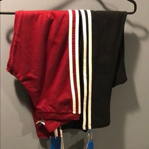 Adidas three stripe leggings size xs black